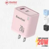 Củ sạc nhanh 20W 2 cổng Basefast công nghệ chống quá tải nhiệt dùng cho ip samsung xiaomi oppo